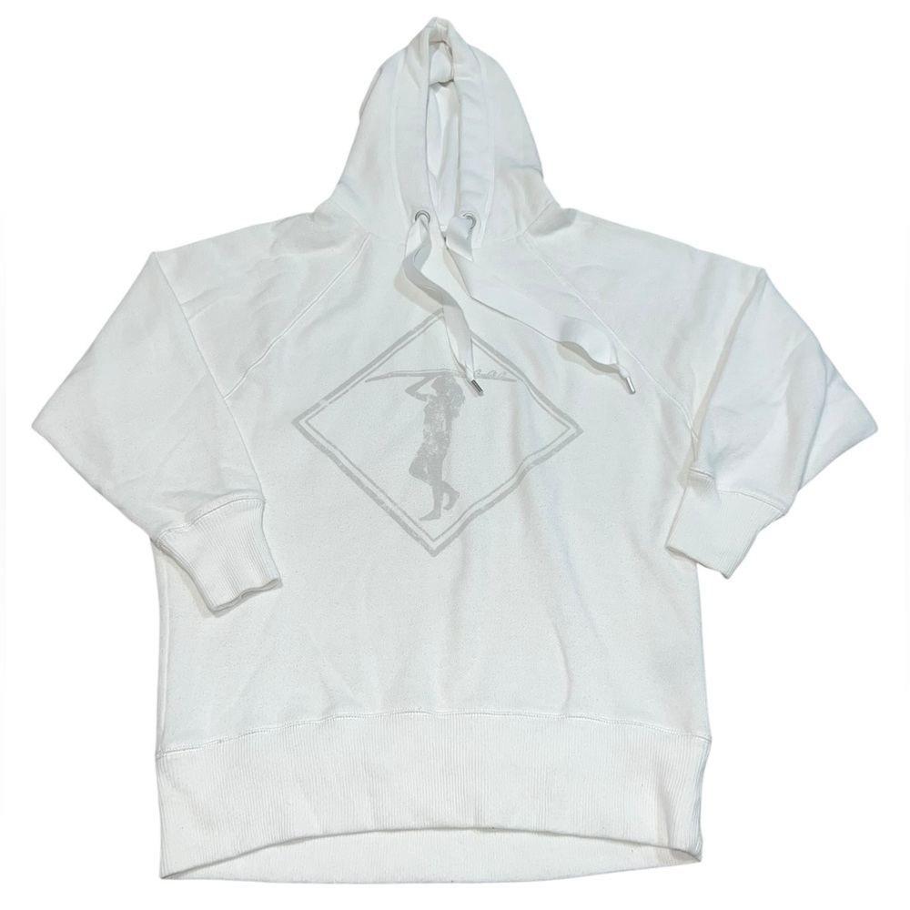 Women’s Aerie Oversized Surf Girl Pullover Hoodie White Size XS Surfer